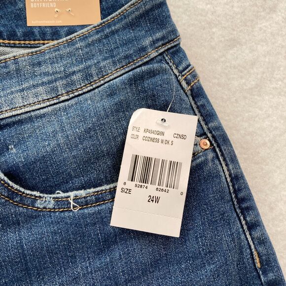 Kut from the Kloth Jeans Women's 24W Catherine Boyfriend Dark Blue Stretch Denim - Picture 4 of 13